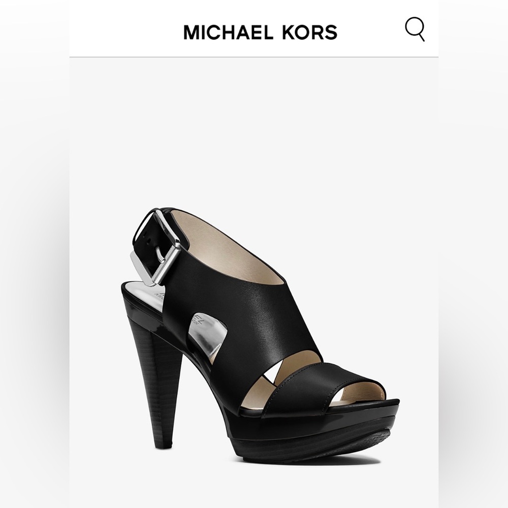 MICHAEL Michael Kors Carla Leather Platform Sandals 6.5